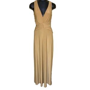 Rachel Rachel Roy Women's Draped Low Back Gown In Bermuda Sand Size Large